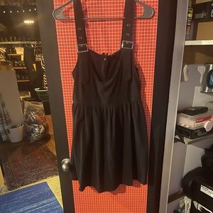 Black buckle suspender dress